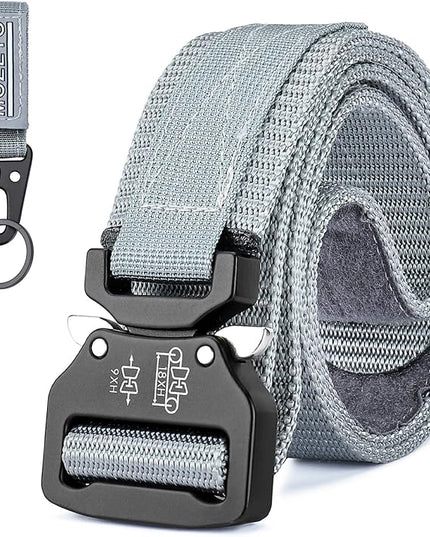 MOZETO Tactical Belts for Men 1.5" Nylon EDC CCW Gun Belt for Concealed Carry Holsters with Heavy Duty Quick Release Buckle