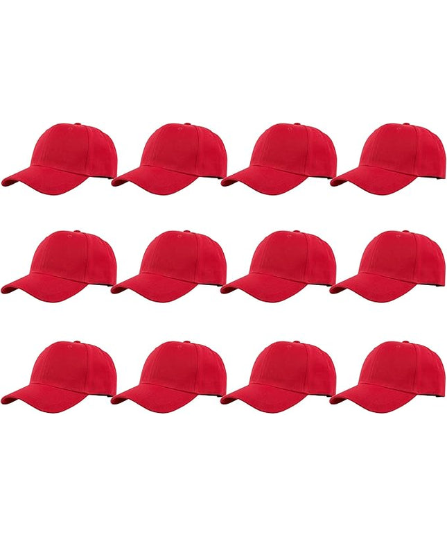 Gelante Plain Blank Baseball Caps Adjustable Back Strap Wholesale LOT 12 PC'S