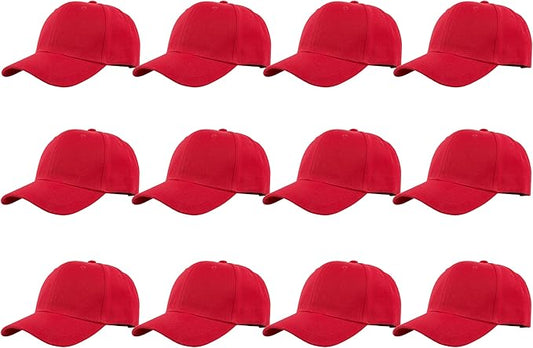 Gelante Plain Blank Baseball Caps Adjustable Back Strap Wholesale LOT 12 PC'S