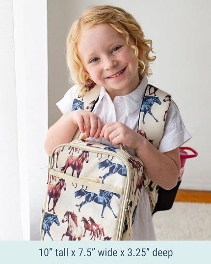 Wildkin ECO rPET Insulated Original Lunch Bag – Durable, Stylish, Ideal for School & Travel - Horse Dreams
