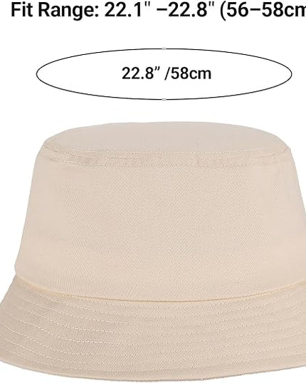 Umeepar Unisex Cotton Packable Bucket Hat Sun Hat Plain Colors for Men Women