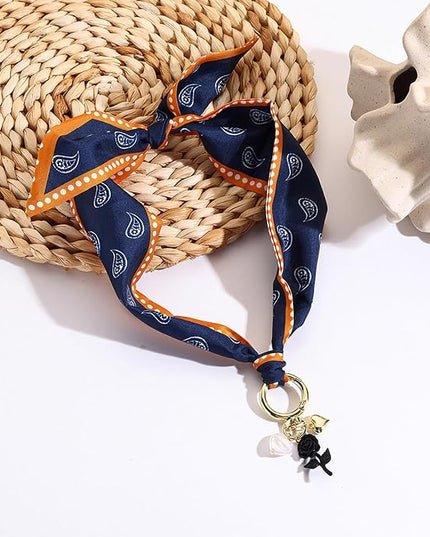 HETICA Scarf Necklace for Women Silk Western Charm Necklaces Fashion Accessory Jewelry Gift