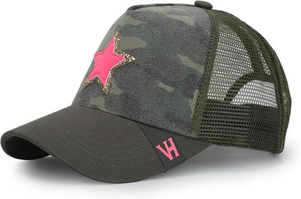 VINTAGE HAVANA Trucker Hats Women | Mesh Adjustable Snapback Hat | Men & Women Cute Trendy Fashion Baseball Cap