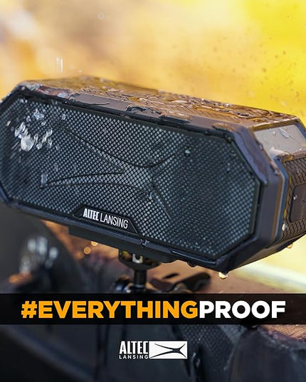Altec Lansing Loud Portable Speakers Bluetooth Wireless Waterproof - MultiColor LED, 20 Hour Playtime, Mount Included | HydraBLAST 2.0 Magnetic Bluetooth Speaker for Travel, Home and Outdoor Adventure