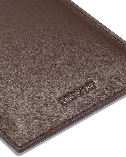 HISCOW Minimalist Passport Sleeve - Italian Calfskin (Brown)