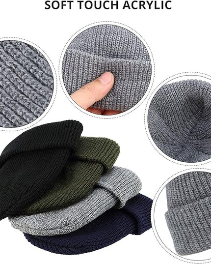 SATINIOR Trawler Beanie Watch Hat Roll-up Edge Skullcap Fisherman Beanie for Women Men