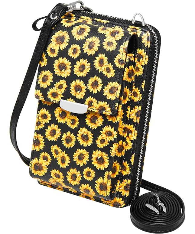 KUKOO Small Crossbody Bag Cell Phone Purse Wallet with Credit Card Slots for Women