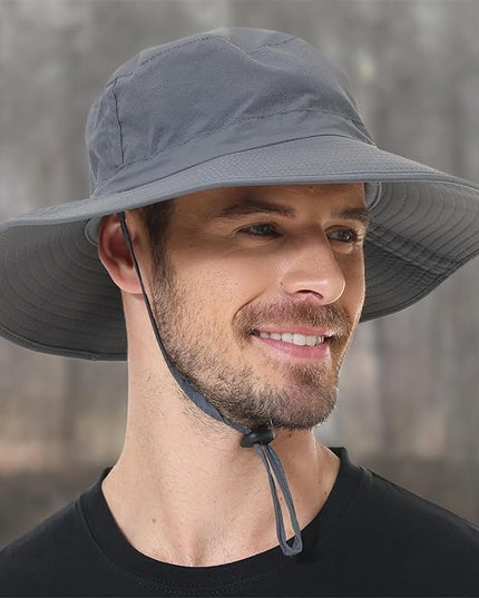 ZOORON Boonie Hat UPF 50+ Cooling Sun Hat for Men and Women,Wide Brim Bucket Hats with UV Protection for Safari Hiking Beach