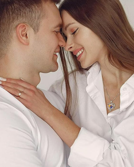 Iefil Christmas Gifts for Women - Sterling Silver Birthstone Necklace Anniversary Birthday Gifts for Her Wife Mom Daughter