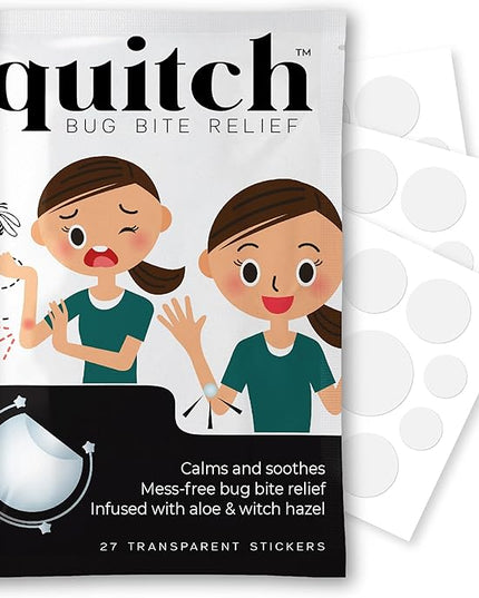 quitch Bug Bite Itch Relief Patch Kids, Bug Bite Patch, Summer Travel Essentials for Kids, Mosquito Anti Itch Cream Alternative Summer Camp Essentials Itch Relief, Baby hydrocortisone Alternative