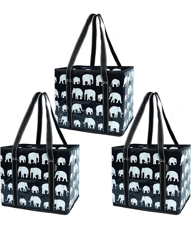 BeeGreen Large Waterproof Reusable Bags Christmas Heavy Duty Shopping Tote for Groceries Pool Gift with Webbing Handles