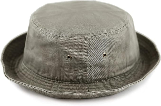 The Hat Depot Bucket Hat - Unisex 100% Cotton & Denim UPF 50 Packable Summer Travel Beach Sun Hat