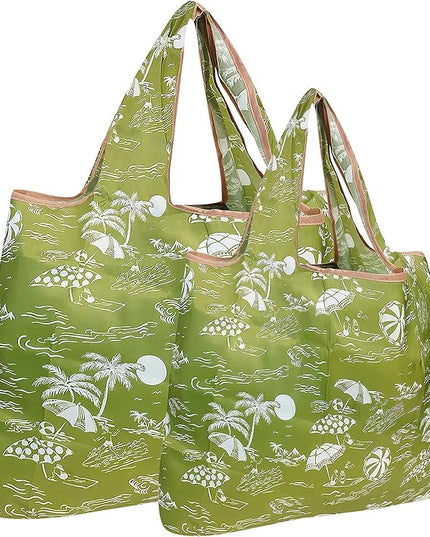 allydrew Large Foldable Tote Nylon Reusable Grocery Bags