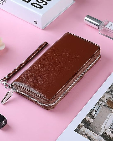 Lavemi Small Compact Women Wallet RFID Blocking Genuine Leather Bifold Purse with ID Windows