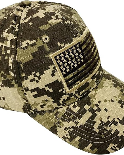 Roytrense Embroidered American Flag Unisex Baseball Cap (100% Cotton)