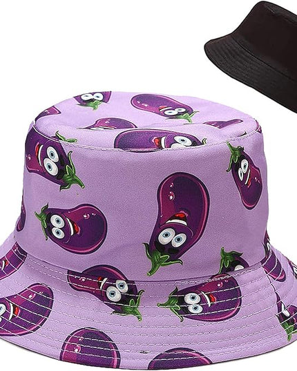 XYIYI Cute Bucket Hat Beach Fisherman Hats for Women, Reversible Double-Side-Wear