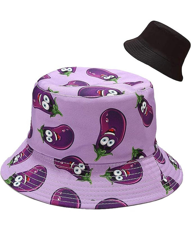 XYIYI Cute Bucket Hat Beach Fisherman Hats for Women, Reversible Double-Side-Wear