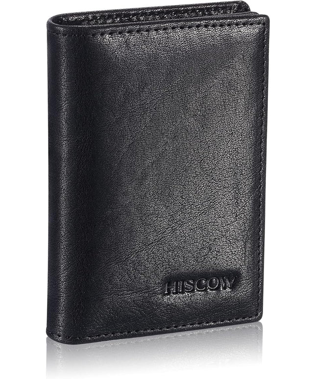 Leather Business Card Case Holder for Men & Women, Italian Calfskin