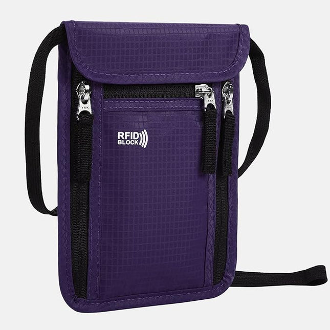 Travel Pouch Neck Wallet Family Passport Holder Organizer Case with RFID Blocking | RFID Blocking