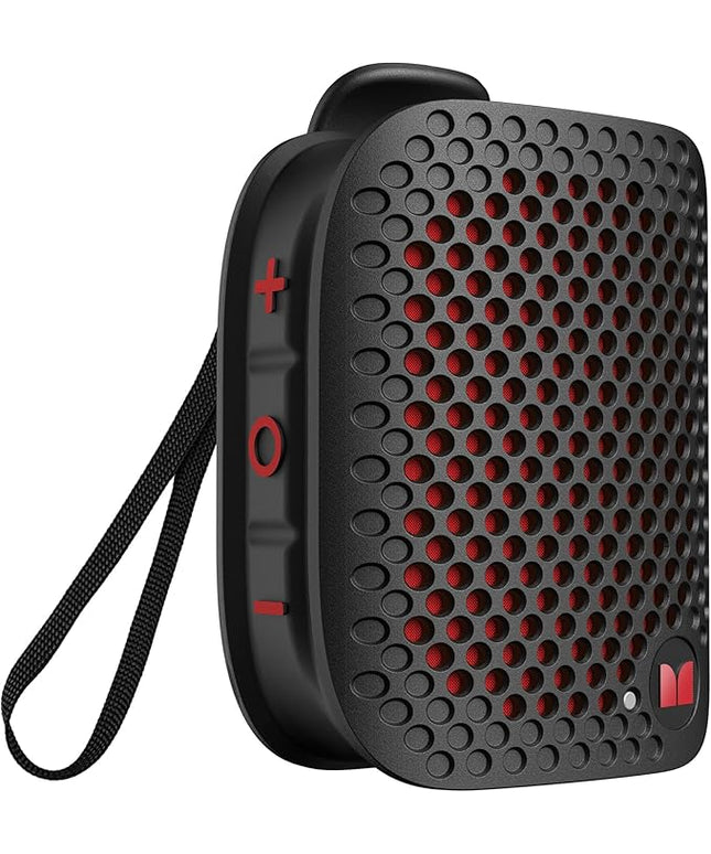 Monster Blaster Micro Wearable Bluetooth Speaker, Clip-On Wireless Small Portable Speaker with Built-in Mic (Non-Magnetic), IPX7 Waterproof, TWS, Hands-Free Music/Calls for Work/Cycling/Running, Black