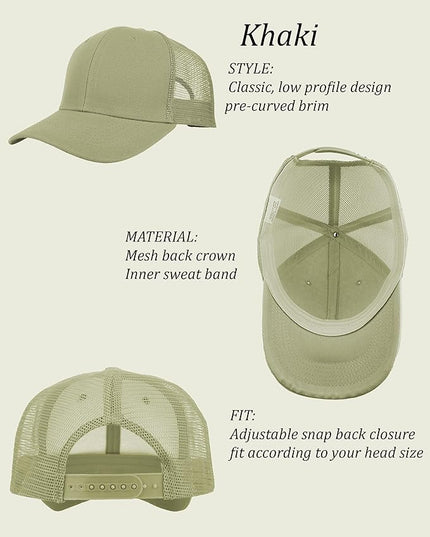 Gelante Mesh Trucker Hat Baseball Cap Structured Front Panel Wholesale LOT 12 Pack