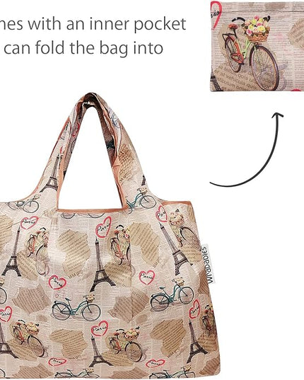 allydrew Large Foldable Tote Nylon Reusable Grocery Bags