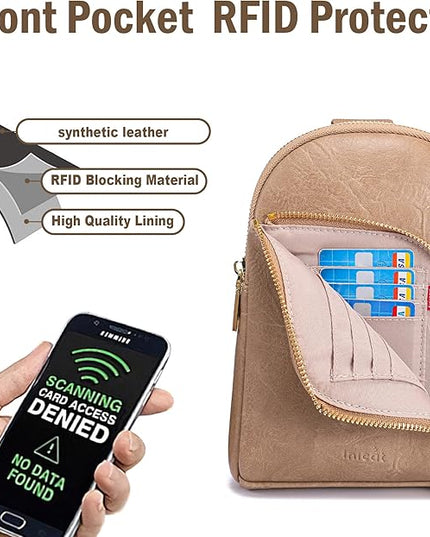 INICAT RFID Blocking Sling Bag Anti Theft Crossbody Bags Women Valentine's Day Gifts Travel Purses Vegan Leather