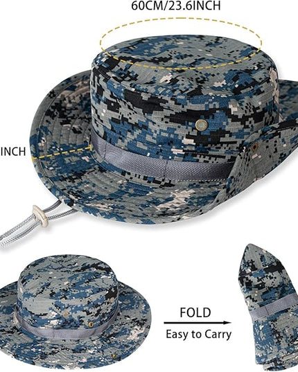 Sun Hats for Men Women Boonie Hat UPF 50+ Bucket Hat Wide Brim UV Protection Fishing Hiking Safari Outdoor Hats