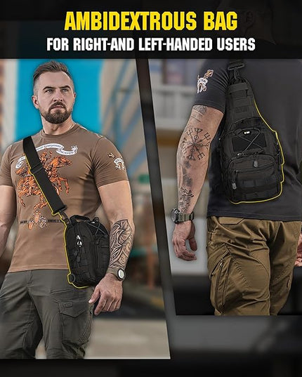 M-Tac CCW Sling Bag for Men & Women - EDC Shoulder Bag Tactical - Crossbody Concealed Carry Bag - Mens Chest Pack