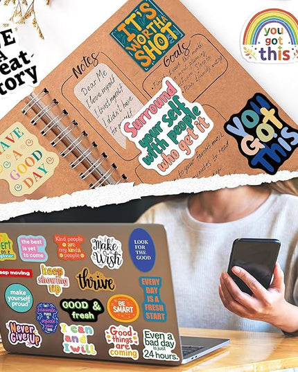 300-400pcs Motivational Sticker, Inspirational Words Stickers (300pcs)