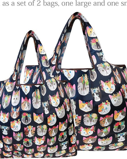 allydrew Large Foldable Tote Nylon Reusable Grocery Bags