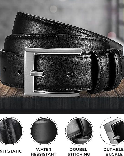 Marino’s Premium Belt Men, Genuine Leather Dress Belt for Men, Casual Mens Belt in Gift Box