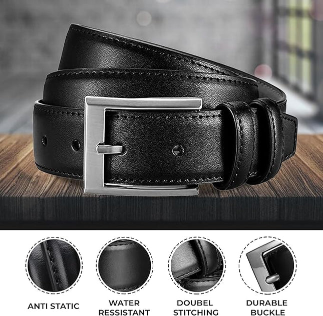 Marino’s Premium Belt Men, Genuine Leather Dress Belt for Men, Casual Mens Belt in Gift Box