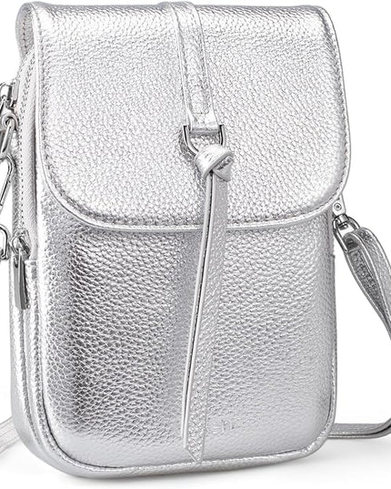 befen Genuine Leather Small Crossbody Bags for Women, Multi Pocket Cell Phone Crossbody Purse with RFID Blocking Card Slots