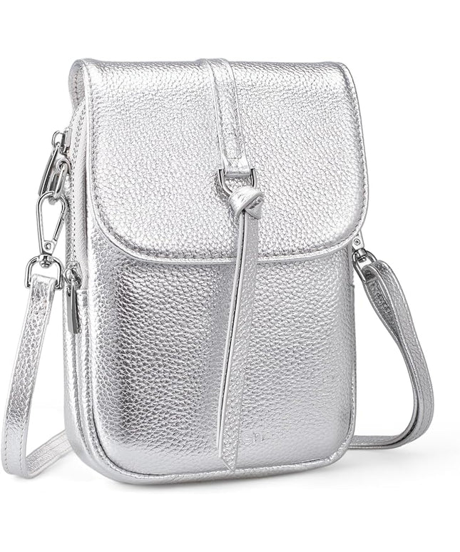 befen Genuine Leather Small Crossbody Bags for Women, Multi Pocket Cell Phone Crossbody Purse with RFID Blocking Card Slots