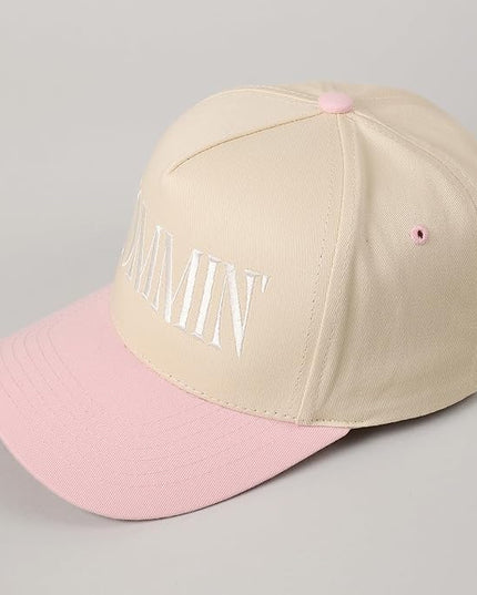 MIRMARU Two-Tone Vintage Canvas Trucker Hats for Men & Women, Adjustable Size Baseball Caps with Trendy Embroidered Design