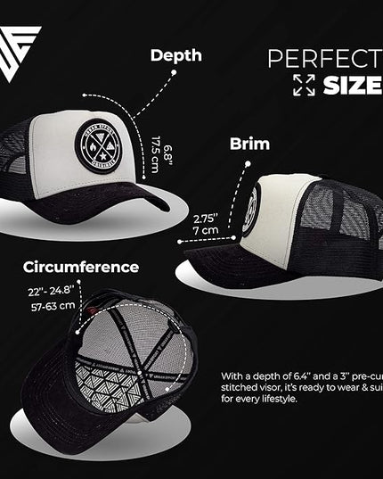 Urban Effort Mesh Back Cap - for Men and Women Baseball Hat 5-Panel Trucker Hat - Great Snapback Closure for Hunting & Hiking