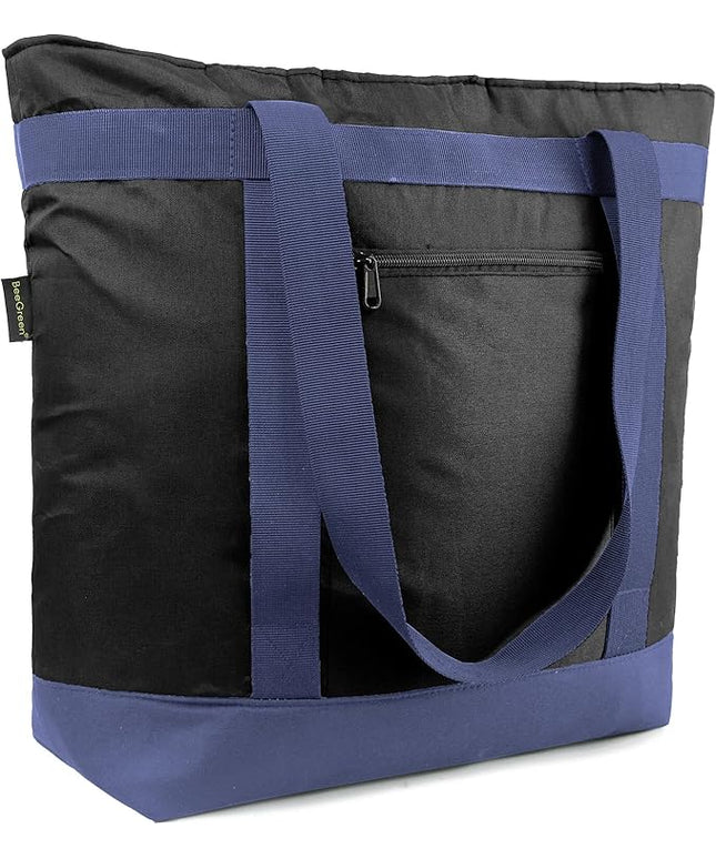 BeeGreen Cooler Bag Soft Leakproof Insulated Tote with Zipper for Beach Travel Grocery