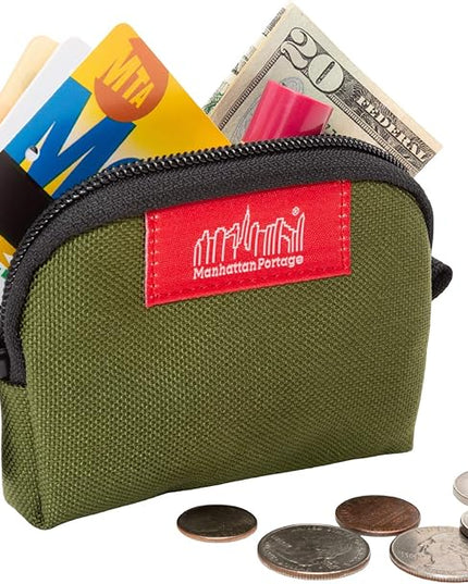 Manhattan Portage Coin Purse With Zipper Closure Pouch Eclectic Colors Credit Card ID Card Jewelry Keys Water Resistant Gift 1000D CORDURA® Everyday Carry
