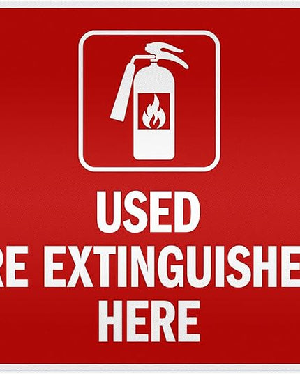 Used Fire Extinguishers Here Sign, 24x30 Inches, 3M EGP Reflective .080 Aluminum, Fade Resistant, Made in USA by My Sign Center