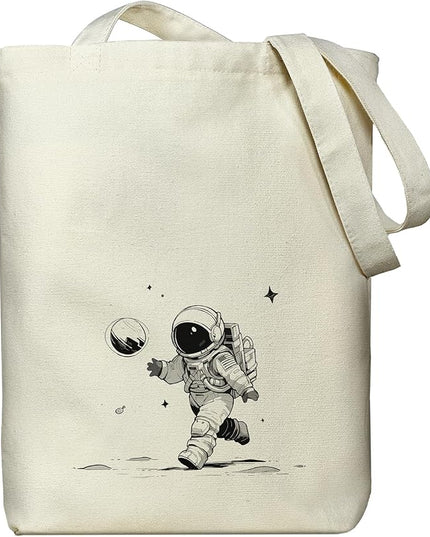 Tote Bag for Women, Reusable Zippered Canvas Bag with Handles Pocket Thick Canvas, for Grocery Shopping Beach Gift