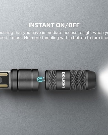OLIGHT 2 Pack IMINI 2 EDC Rechargeable Keychain Flashlight, 50 Lumens Compact and Portable Mini LED Keyring Lights with Built-in Battery Ideal for Everyday Carry and Emergencies