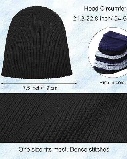 Geyoga 9 Pieces Winter Beanie Hats Trawler Short Beanie Watch Hat Warm Knit Fisherman Skull Cap for Men Women, 9 Colors
