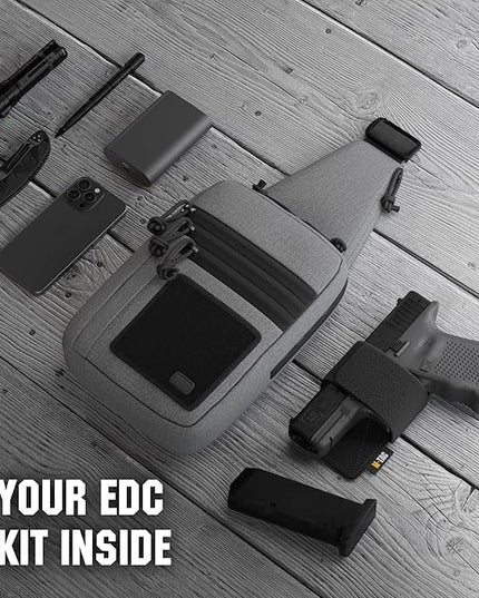 M-Tac CCW Sling Bag for Men & Women - EDC Shoulder Bag Tactical - Crossbody Concealed Carry Bag - Mens Chest Pack