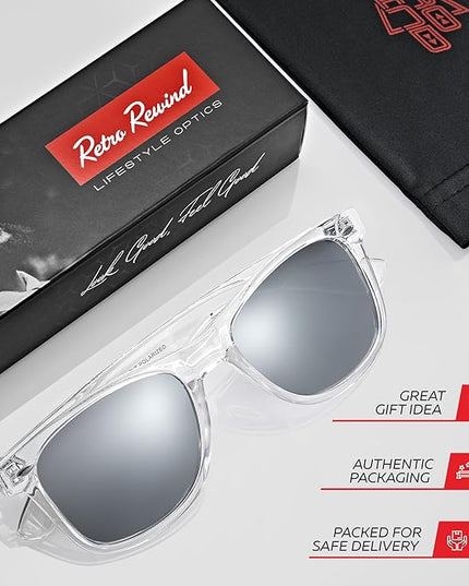 Retro Rewind Polarized Sunglasses for Men and Women - UV Protection Classic Sun Glasses