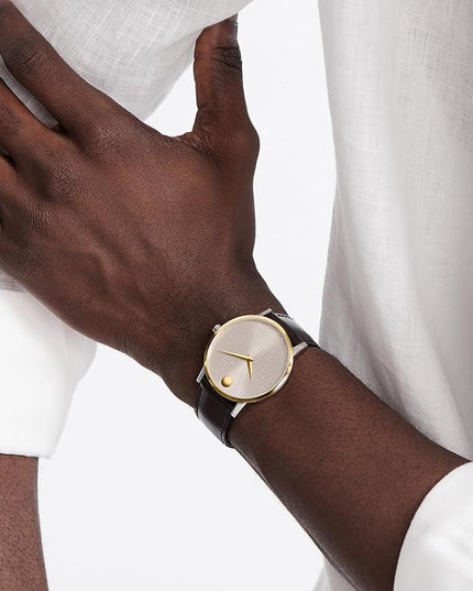 Movado Museum Classic Men's Watch - Swiss Quartz Movement, Calfskin Strap - 3 ATM Water Resistance - Classic, Luxury Fashion Timepiece for Him - 40mm