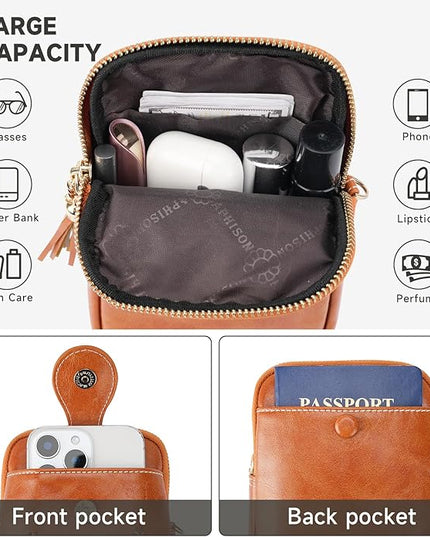Small Crossbody Bags for Women, Lightweight Mini Cute Cell Phone Purse for Women with Tassel Shining Butterfly