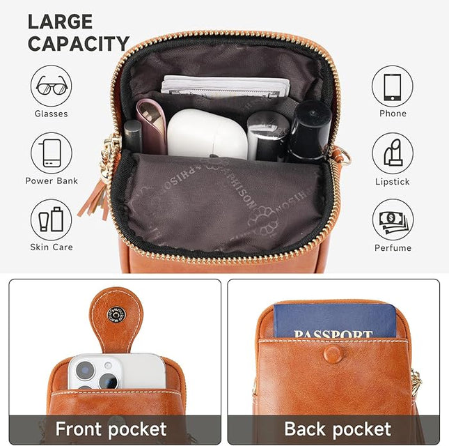 Small Crossbody Bags for Women, Lightweight Mini Cute Cell Phone Purse for Women with Tassel Shining Butterfly
