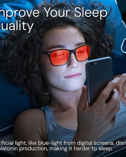 livho Gaming Blue Light Blocking Glasses for Better Sleep, Premium Night Driving, Computer Blockers for Man & Woman