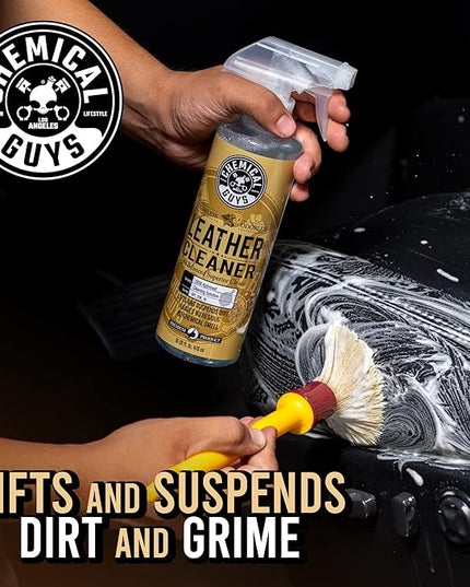 Chemical Guys Leather Cleaner, Colorless and Odorless for Car Interiors, Furniture, Boots, and More (Works on Natural, Synthetic, Pleather, Faux Leather and More), 32 fl oz - SPI_208_32